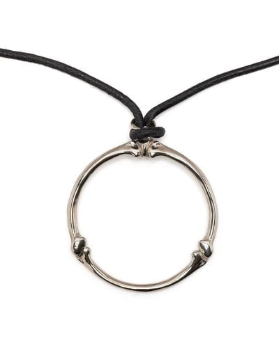 TAKAHIROMIYASHITA TheSoloist. Circular-pendant Rope-detail Necklace - Metallic