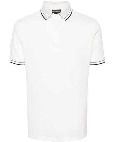 Emporio Armani T-shirt a maniche lunghe con stampa - Bianco