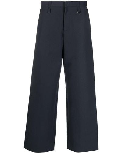 Jacquemus Piccinni Wide-leg Cotton-blend Trousers - Blue