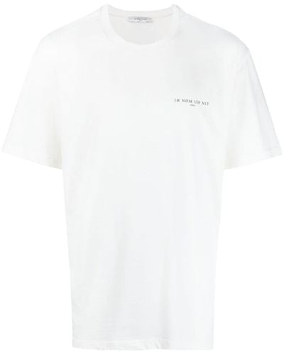 ih nom uh nit T-shirt con stampa grafica - Bianco