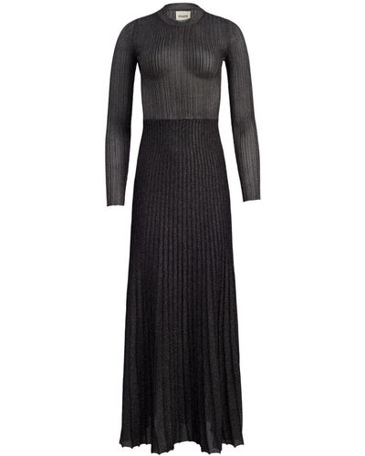 Khaite Keese Ribbed-knit Dress - Black
