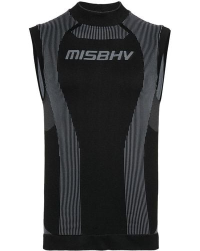MISBHV Top deportivo con logo en jacquard - Negro