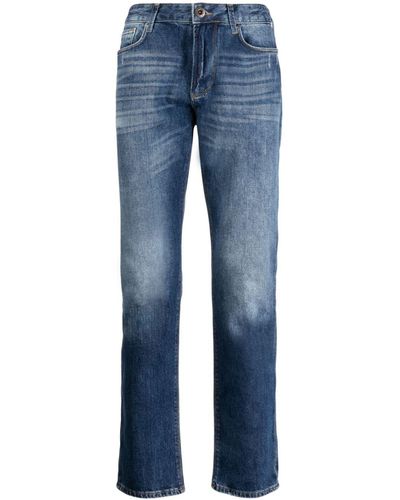 Emporio Armani Low-rise Straight Jeans - Blue