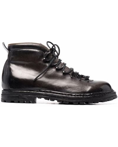 Officine Creative Arctic Leather Lace-up Boots - Gray