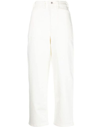KENZO Gerade High-Rise-Jeans - Weiß