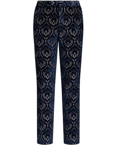Etro Pantalones slim en jacquard - Azul