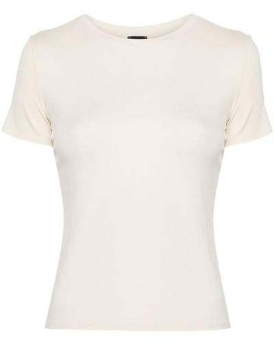Pinko T-Shirt mit Logo-Stickerei - Weiß