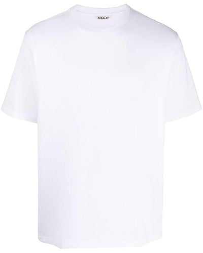 AURALEE T-shirt Met Print - Wit