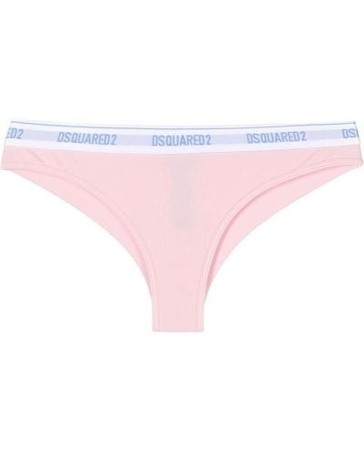 DSquared² Technicolor Logo-waistband Briefs - Pink