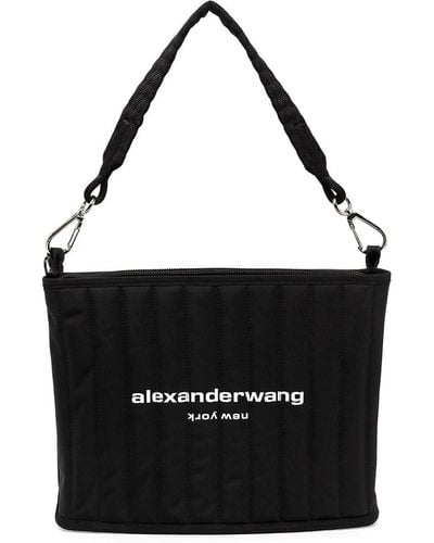 Alexander Wang Bolso shopper con logo estampado - Negro
