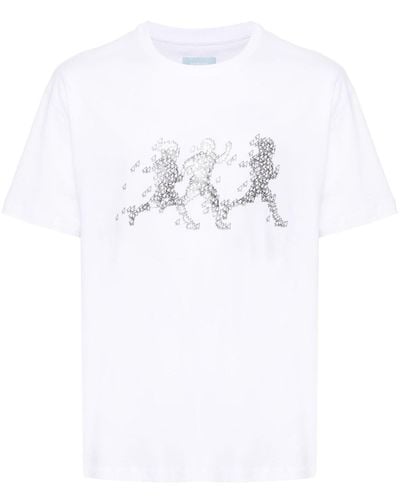 3.PARADIS Mouseプリント Tシャツ - ホワイト