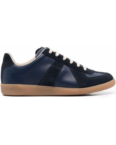Maison Margiela Replica Low-top Leather Sneakers - Blue