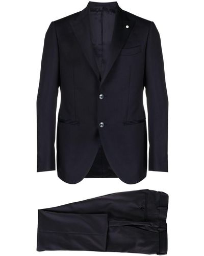 Luigi Bianchi Peak-lapels Single-breasted Suit - Blue