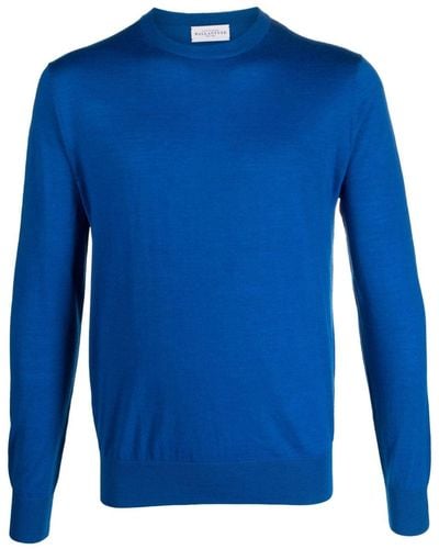 Ballantyne Fein gestrickter Pullover - Blau