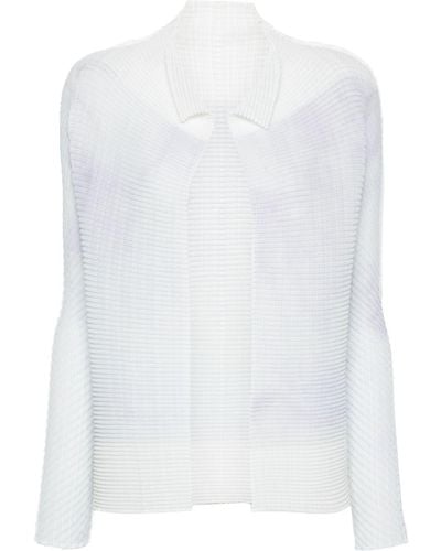 Issey Miyake Cardigan plissé - Bianco