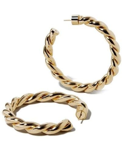 Jennifer Fisher Lilly Twisted Hoop Earrings - Metallic