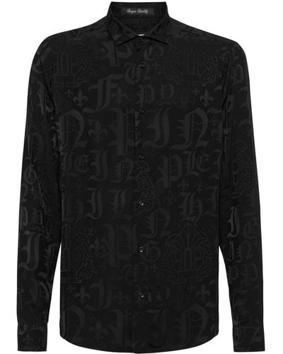 Philipp Plein Gothic Plein-print Shirt - Black