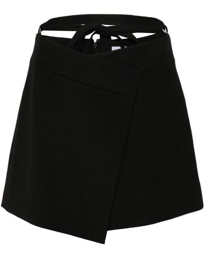 Patou Minifalda con diseño cruzado - Negro