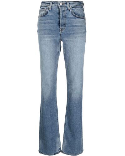 Cotton Citizen Halbhohe Straight-Leg-Jeans - Blau