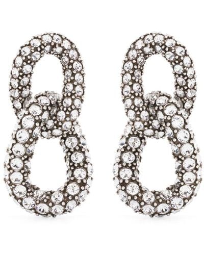 Isabel Marant Funky Ring Crystal-embellished Earrings - Metallic