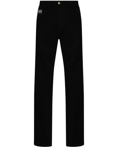 Versace Jeans Couture Straight-Leg-Jeans mit Einsätzen - Schwarz