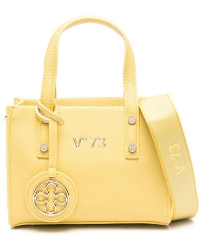 V73 Elara Logo-lettering Tote Bag - Yellow