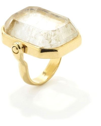 Goossens Stones Crystal Ring - White