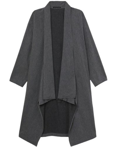 Y's Yohji Yamamoto Printed Robe Coat - Gray