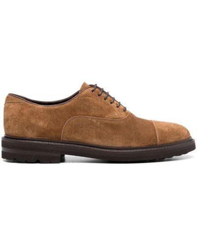 Henderson Lace-up Suede Oxford Shoes - Brown