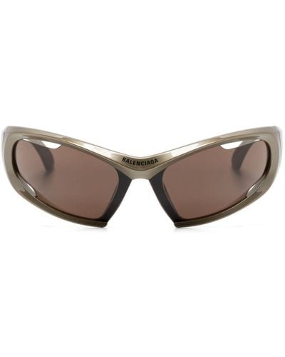 Balenciaga Dynamo Oversize-frame Sunglasses - Grey