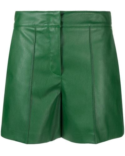 Blanca Vita Faux-fur Shorts - Green
