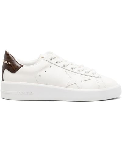 Golden Goose Pure-star Leather Sneakers - White
