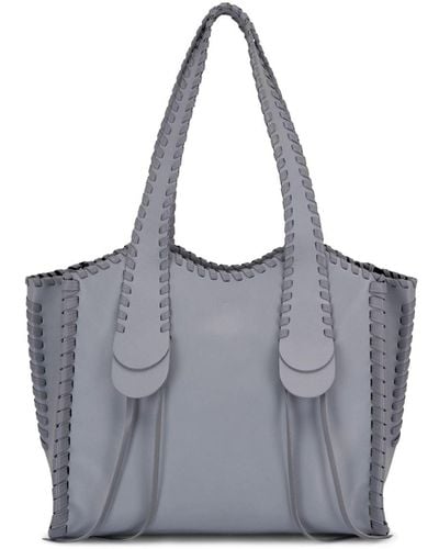 Chloé Mony Leather Tote Bag - Grey