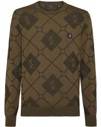Billionaire Intarsia-knit jumper - Grün