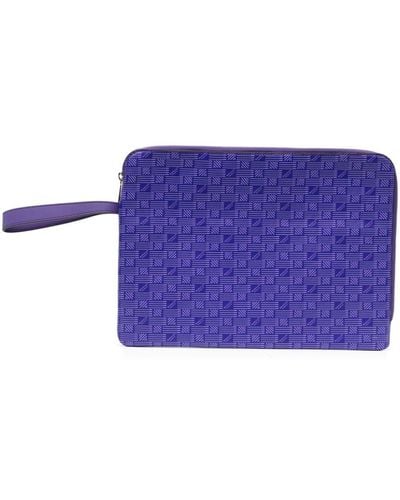 Moreau Monogram-print Leather Laptop Case - Purple