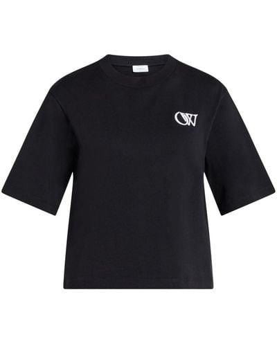 Off-White c/o Virgil Abloh T-Shirt mit Logo-Print - Schwarz