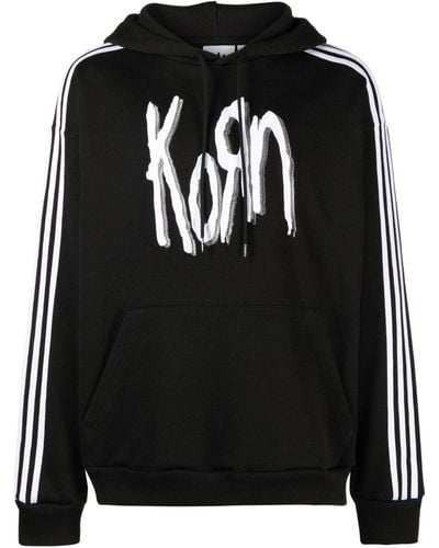 adidas X Korn Embroidered Hoodie - Black