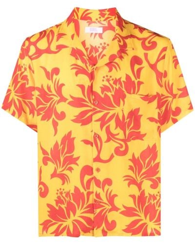 ERL Hemd mit Tropical Flowers-Print - Orange