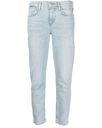 Citizens of Humanity Halbhohe Cropped-Jeans - Blau