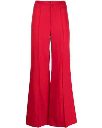 Reformation Sylvie Wide-leg Pants - Red