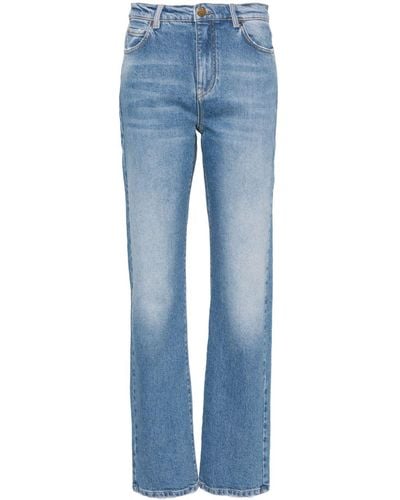 Pinko Straight-Leg-Jeans mit hohem Bund - Blau