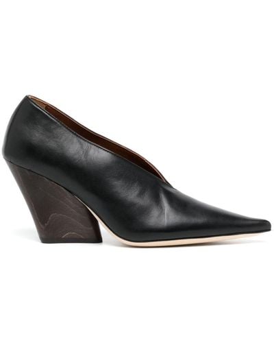 Rejina Pyo Pointed-toe Leather Court Shoes - Black