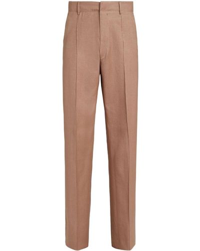 ZEGNA Oasi Linen Trousers - Natural