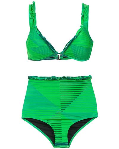 Amir Slama Bikini estampado - Verde