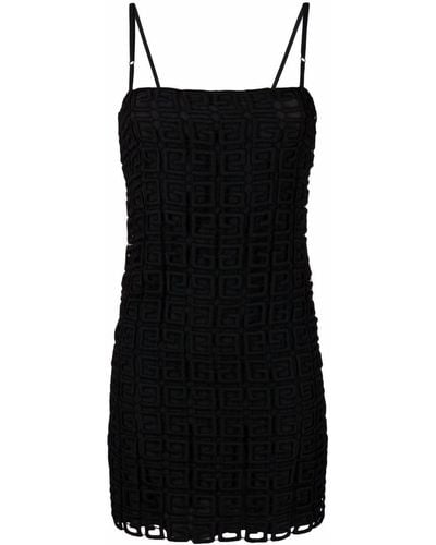 Givenchy 4g Embroidered Slip Dress - Black