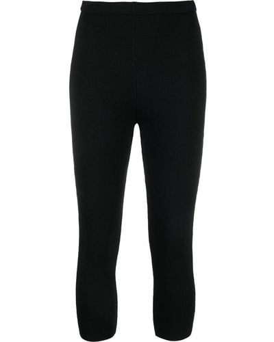 Nanushka High-waisted Cropped Pants - Black