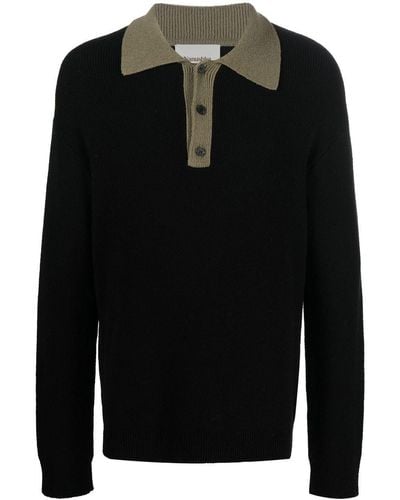 Nanushka Polo-neck Knitted Sweater - Black