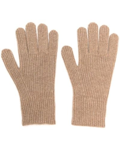 Totême Ribbed-knit Cashmere Gloves - White