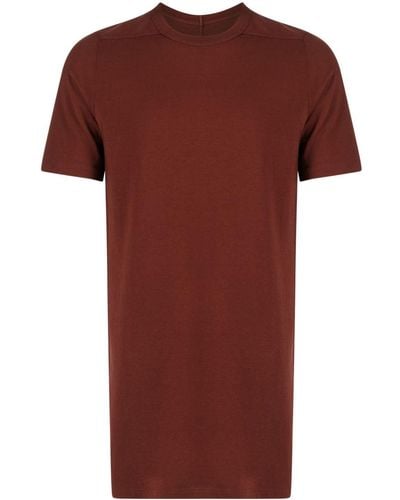 Rick Owens Plain cotton T-shirt - Rosso