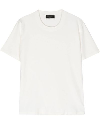 Roberto Collina T-Shirt mit rundem Ausschnitt - Weiß